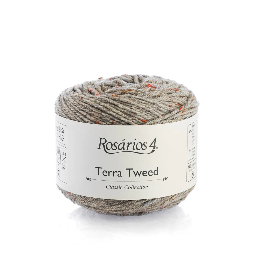 TERRA TWEED Yarn: 97% Merino Wool, 3% Viscose, Worsted Aran - Image 2