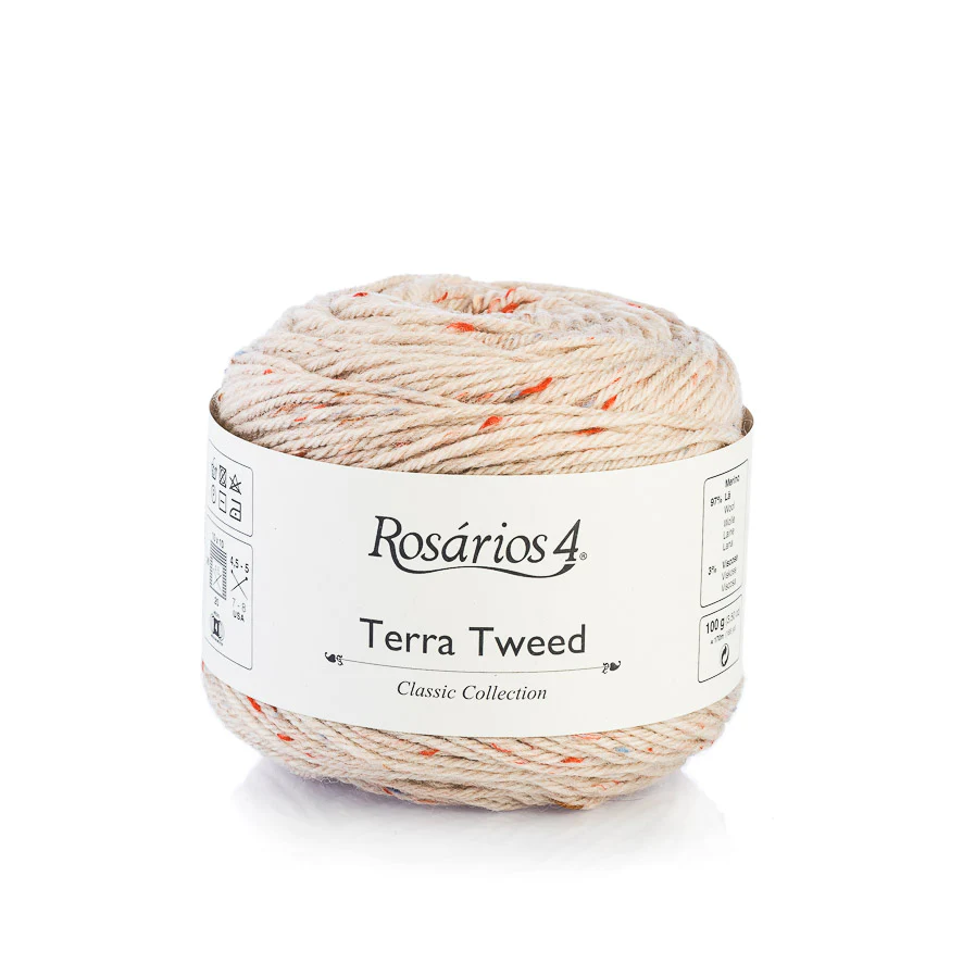TERRA TWEED Yarn: 97% Merino Wool, 3% Viscose, Worsted Aran - Image 3
