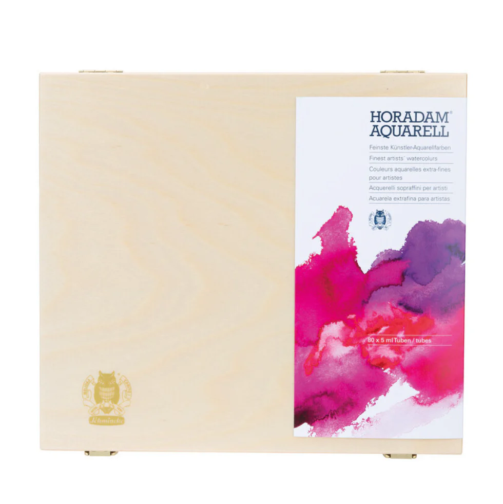 Schmincke: Horadam Watercolour Paint, Wooden Box Set 80x5ml Tubes - Image 3
