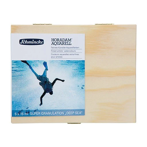 Schmincke Horadam Watercolours Wooden Box, Deep Sea