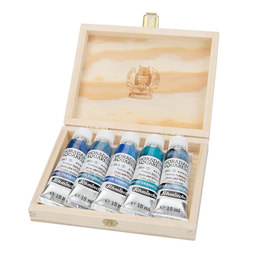 Schmincke Horadam Watercolours Wooden Box, Deep Sea - Image 2