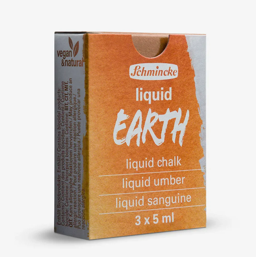 Schmincke: Liquid Charcoal 5ml, Trio liquid earth - Image 3