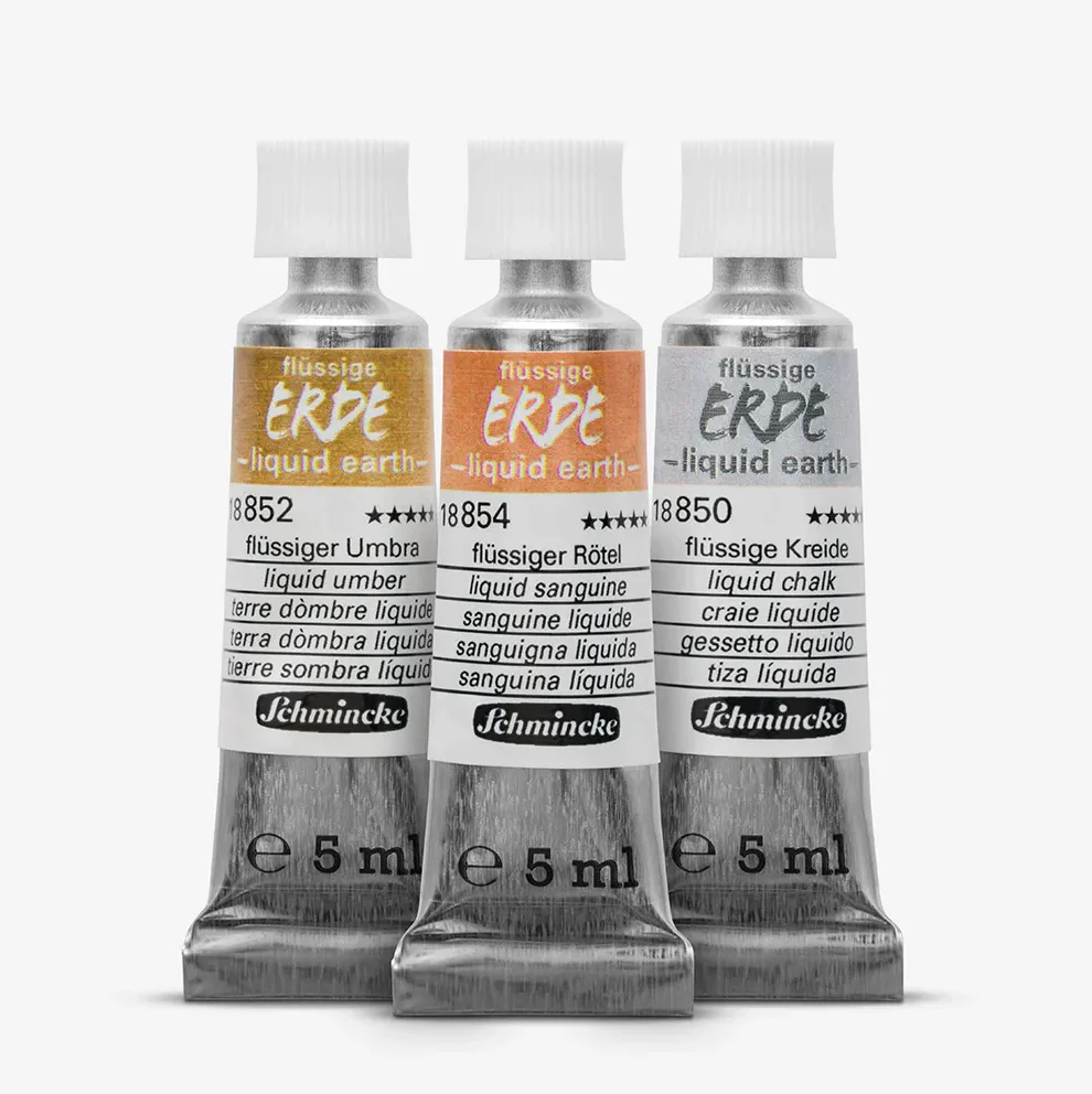 Schmincke: Liquid Charcoal 5ml, Trio liquid earth - Image 4