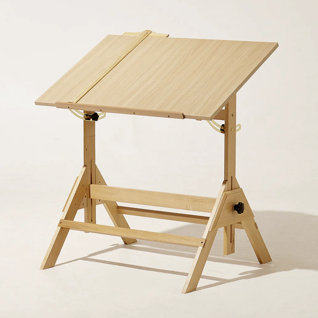 Solid Wood Drafting Table, Artist Drawing Desk