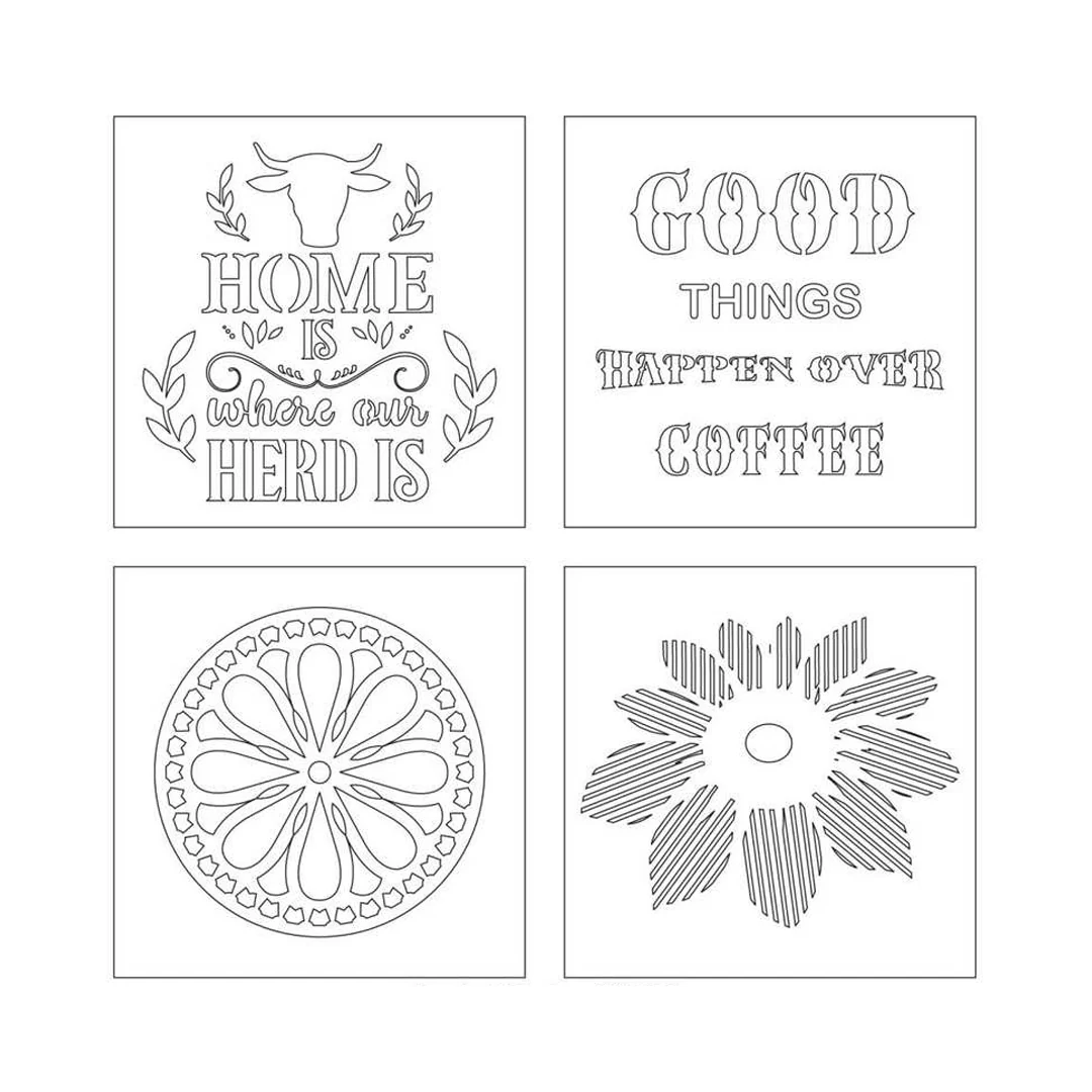 Stencils, Set of 4 (6"X6") - Image 4