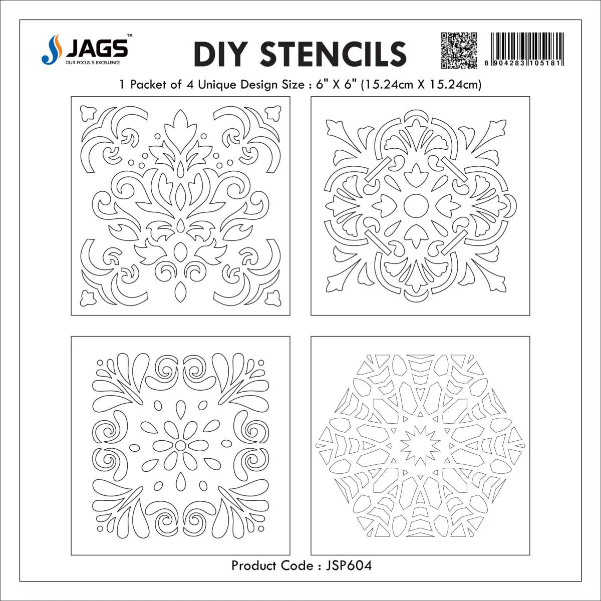 Stencils, Set of 4 (6"X6") - Image 9