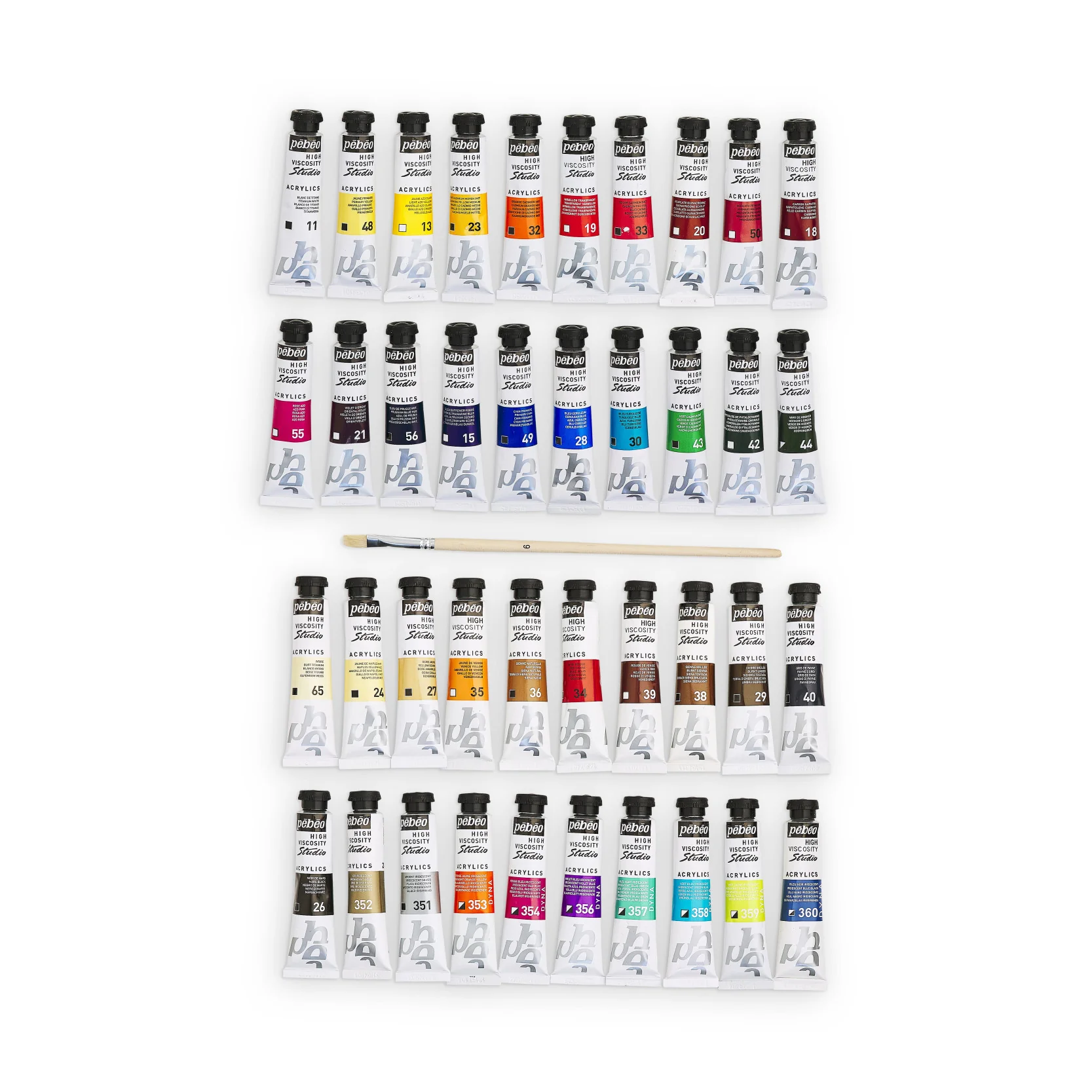 Studio Acrylics Set of 40 x 20ml with Brush - Image 3