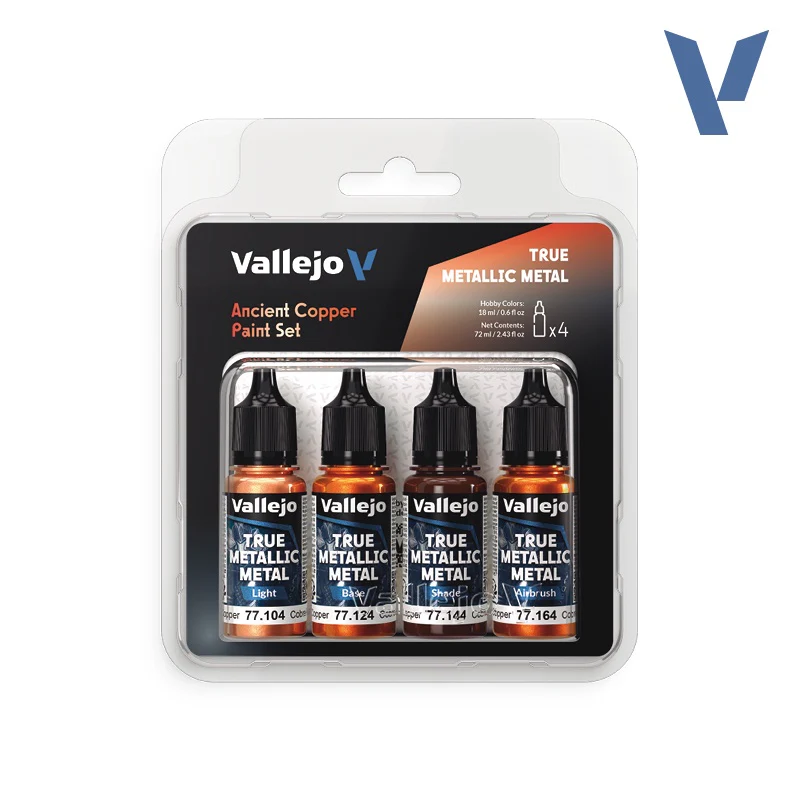 Vallejo: True Metallic Metal, Ancient Copper Paint Set