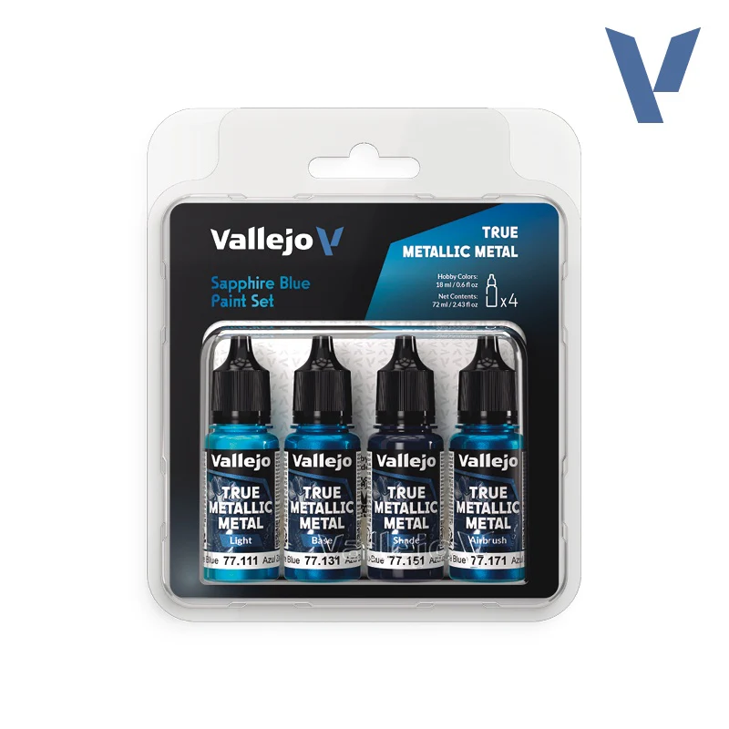 Vallejo: True Metallic Metal, Sapphire Blue Set