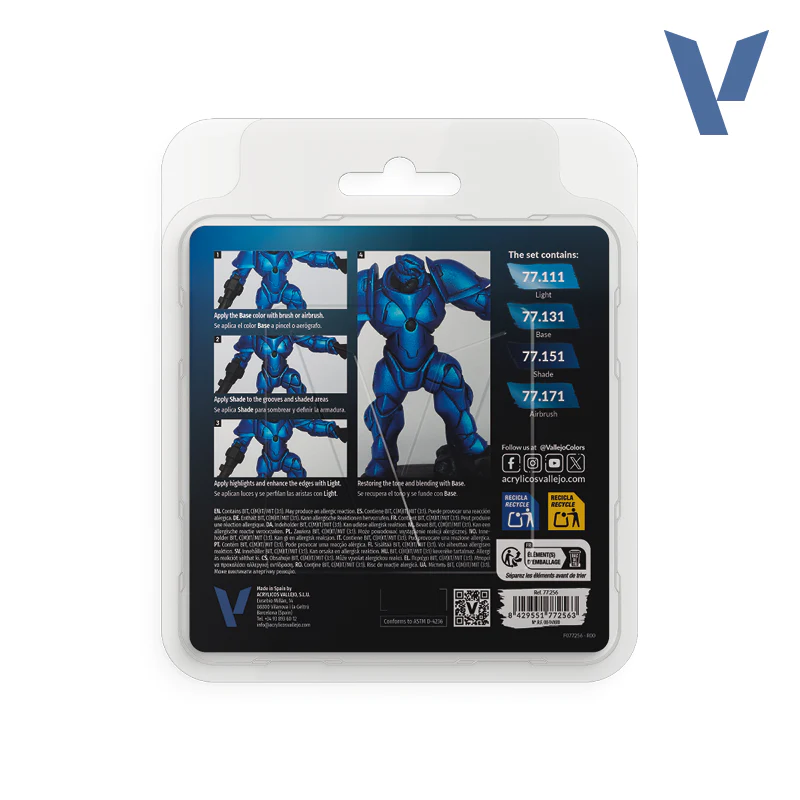 Vallejo: True Metallic Metal, Sapphire Blue Set - Image 2