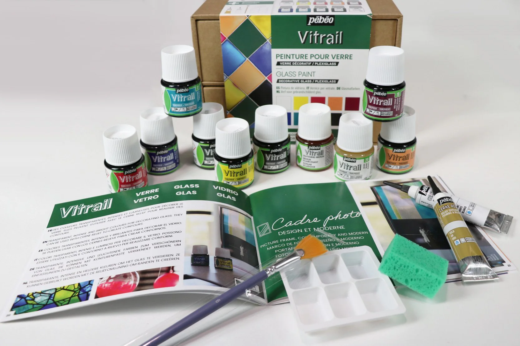 Vitrail Glass Paints Collection Set of 10 x  45ml - Image 3