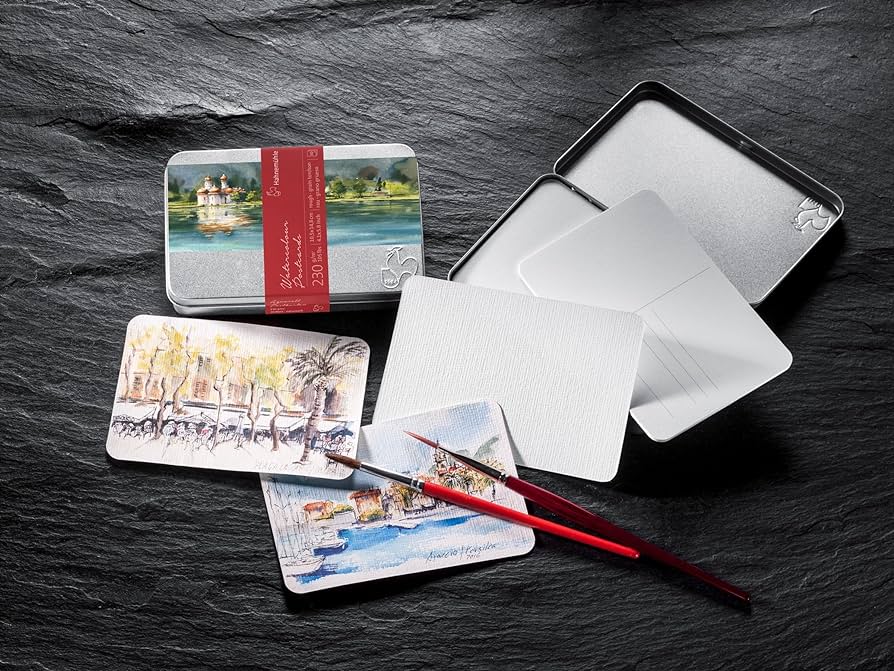 Watercolour Postcards in Metal Box - Image 3