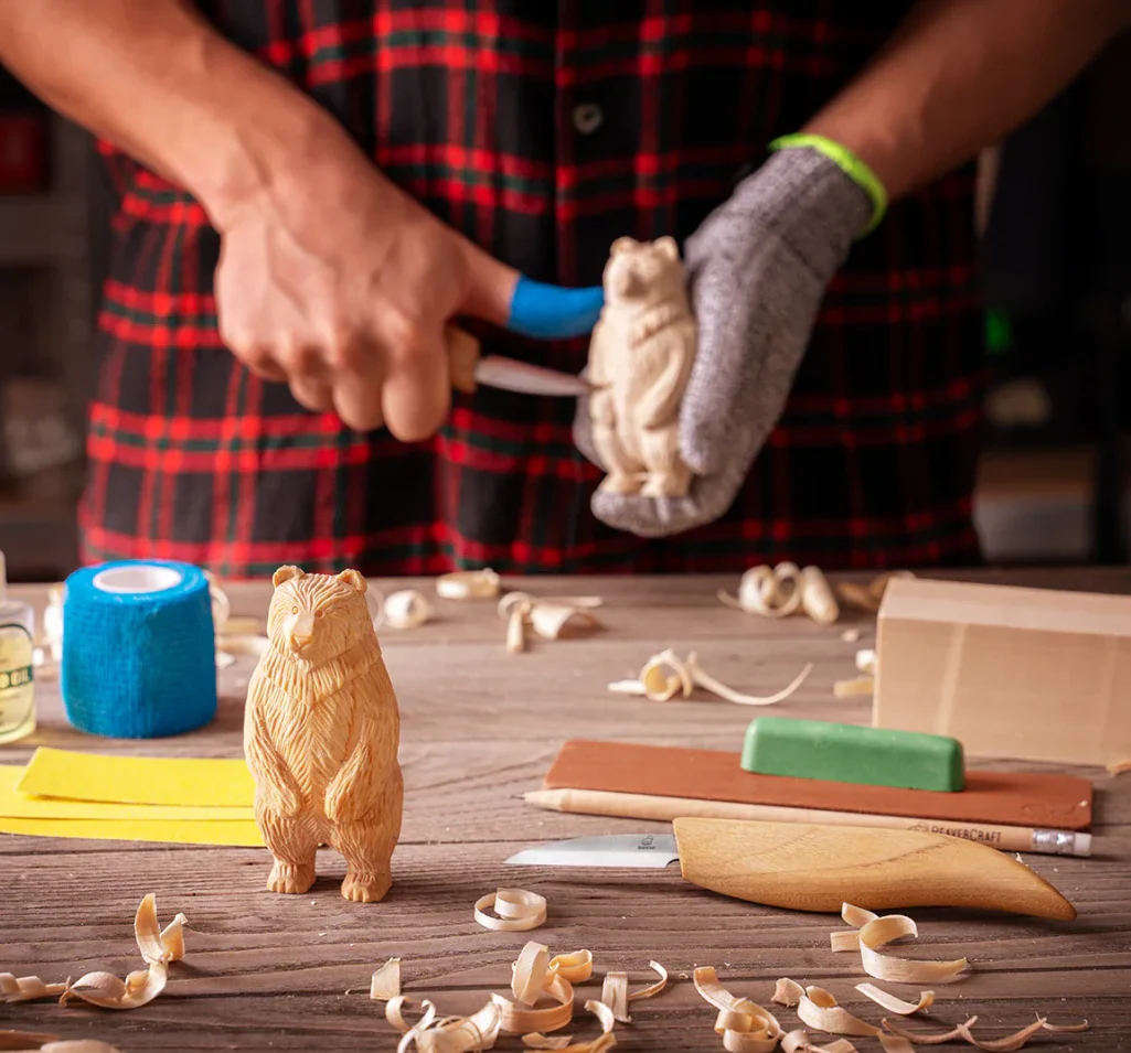 Wood Carving Kit, Standing Bear - Image 5